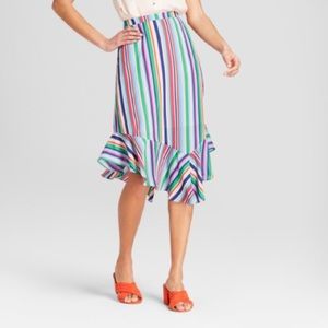 A New Day Rainbow Handkerchief Hem Skirt Small